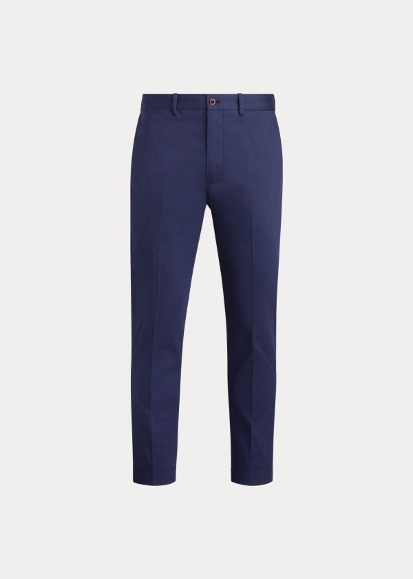 Pantalones Ralph Lauren Hombre Azul Marino - Tailored Stretch Twill - IVMLH4976